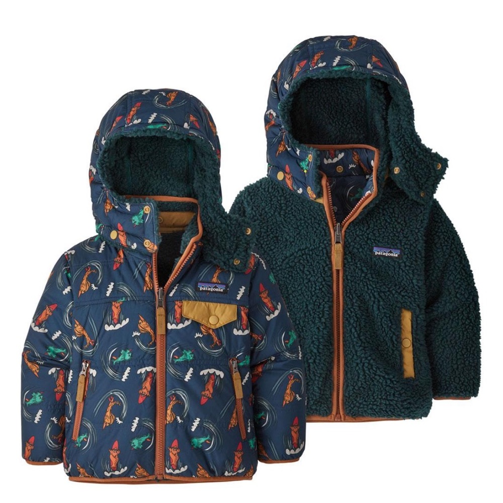 Patagonia tribbles reversible winter jacket toddler boy 2T